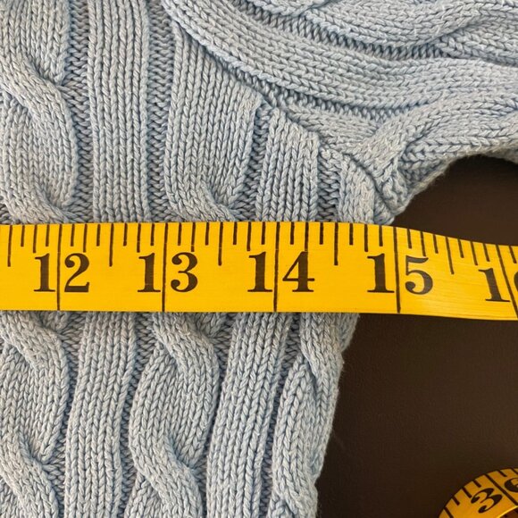 Polo Ralph Lauren Girls Monogram Cable Knit Peplum Cardigan Size 6 Preppy Easter - Picture 9 of 10